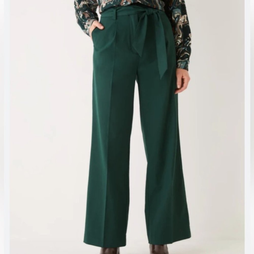 Frank & Oak Sally Wide Leg Pants - Pine Grove